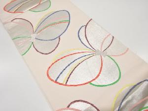 蝶模様織り出し　袋帯